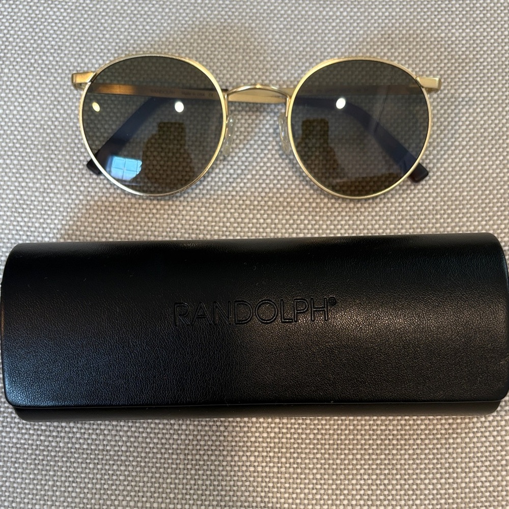 Randolph Engineering Gold Round Glasses